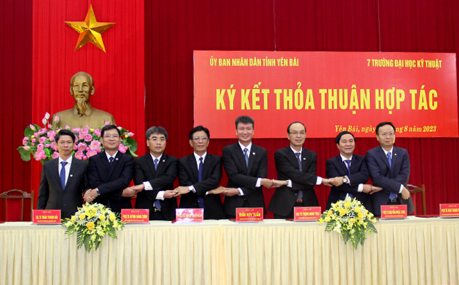 7 trường đại học kỹ thuật trọng điểm ký kết thỏa thuận hợp tác với Tỉnh Yên Bái